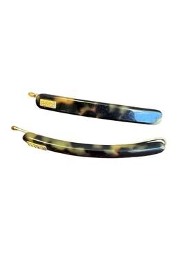 FENDI Hair Clip / Barrette in Classic Striped Fendi Pattern. FENDI: Black/Brown, Striped Barrette/Hair | Mercari main image 2